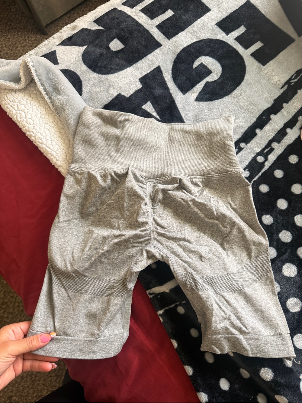 High-Waisted Gray Active Shorts